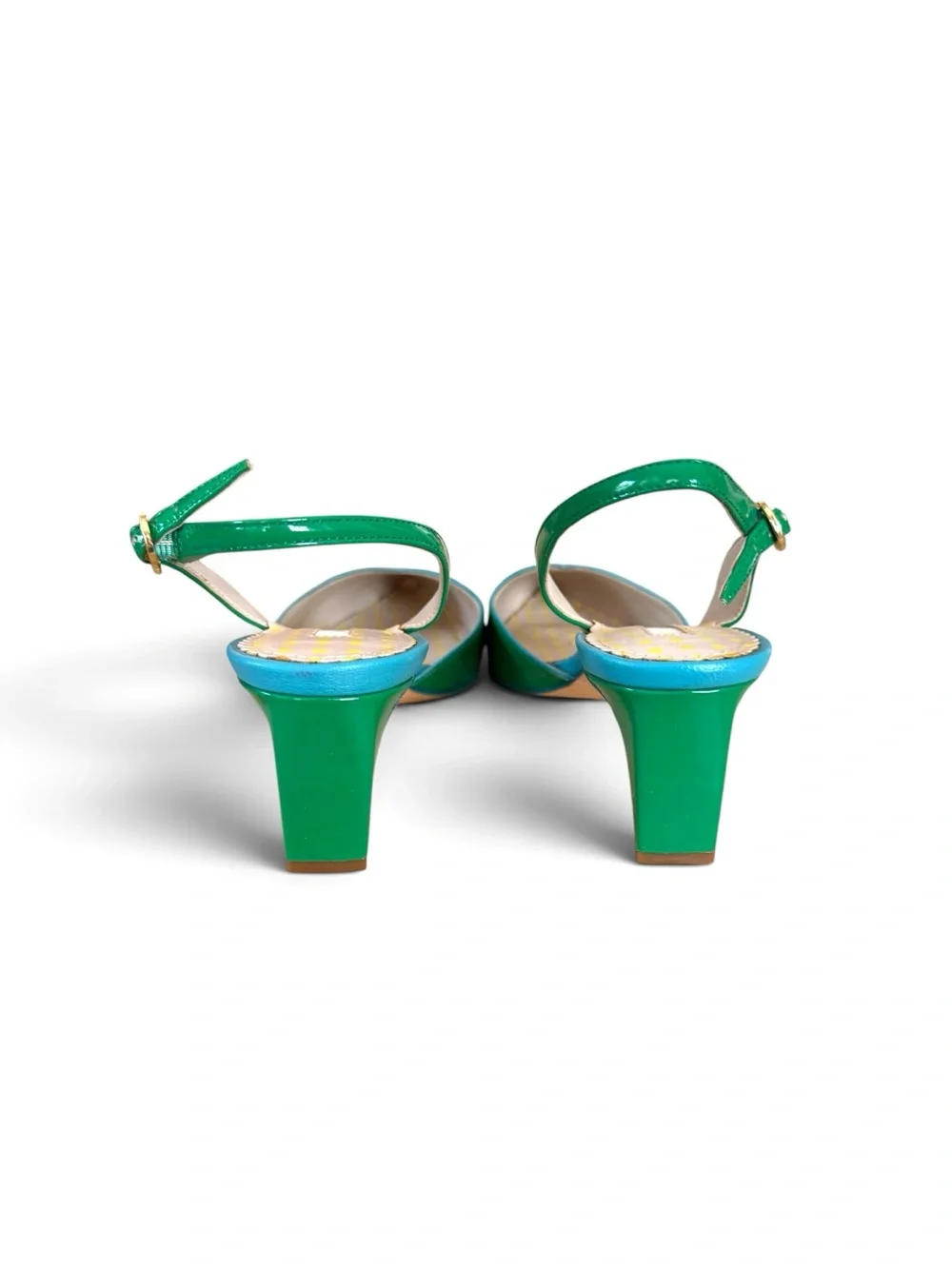 NWOT Boden Emerald Patent Slingback Mid-Heels